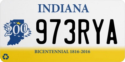 IN license plate 973RYA