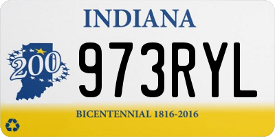 IN license plate 973RYL