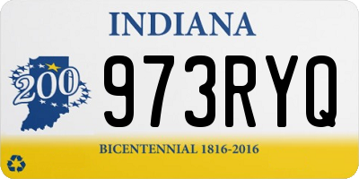 IN license plate 973RYQ