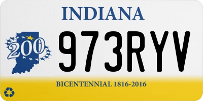 IN license plate 973RYV
