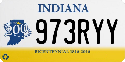 IN license plate 973RYY