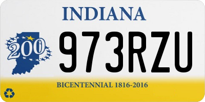 IN license plate 973RZU