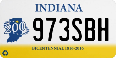 IN license plate 973SBH