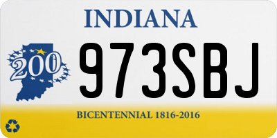 IN license plate 973SBJ