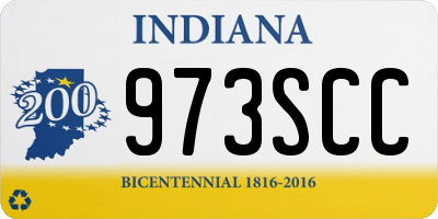 IN license plate 973SCC