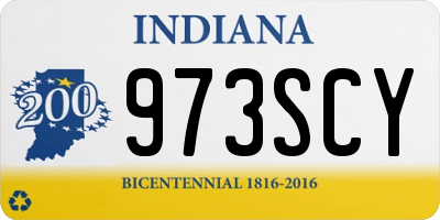 IN license plate 973SCY