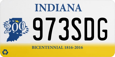 IN license plate 973SDG