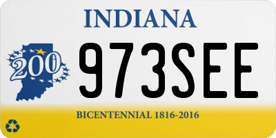 IN license plate 973SEE