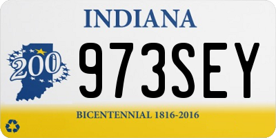 IN license plate 973SEY