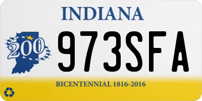 IN license plate 973SFA