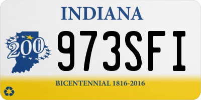 IN license plate 973SFI