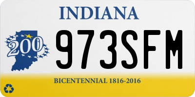 IN license plate 973SFM