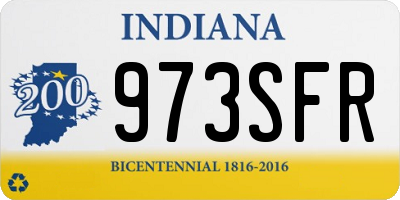 IN license plate 973SFR