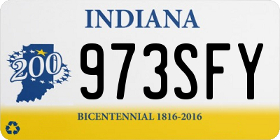 IN license plate 973SFY
