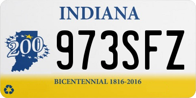 IN license plate 973SFZ