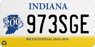 IN license plate 973SGE
