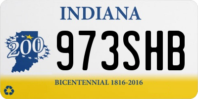 IN license plate 973SHB