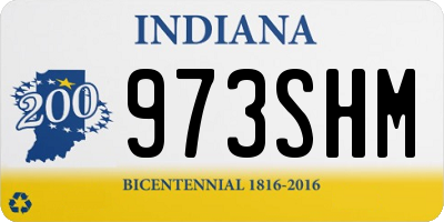 IN license plate 973SHM