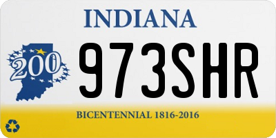 IN license plate 973SHR