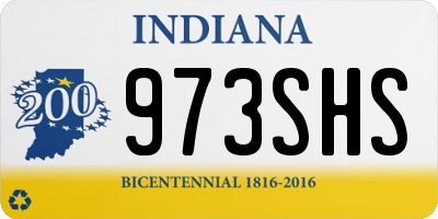 IN license plate 973SHS