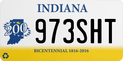 IN license plate 973SHT