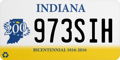 IN license plate 973SIH