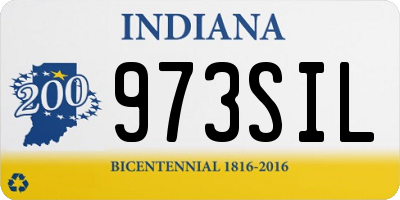IN license plate 973SIL