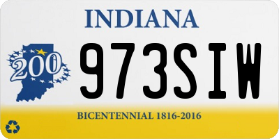 IN license plate 973SIW