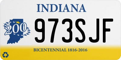 IN license plate 973SJF