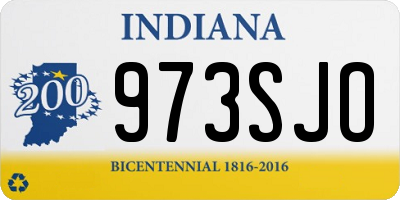 IN license plate 973SJO