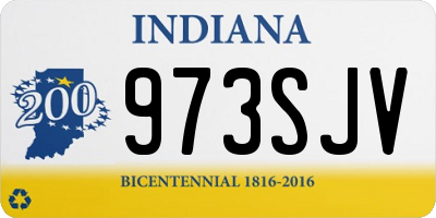 IN license plate 973SJV