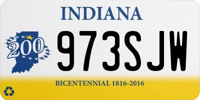 IN license plate 973SJW