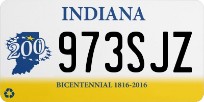 IN license plate 973SJZ