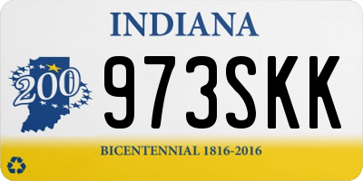 IN license plate 973SKK