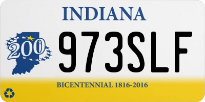 IN license plate 973SLF