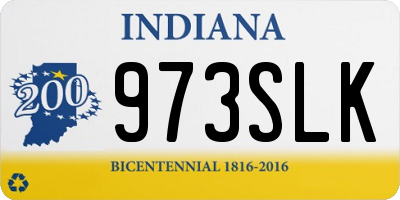 IN license plate 973SLK