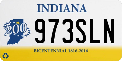 IN license plate 973SLN