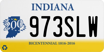 IN license plate 973SLW