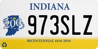 IN license plate 973SLZ