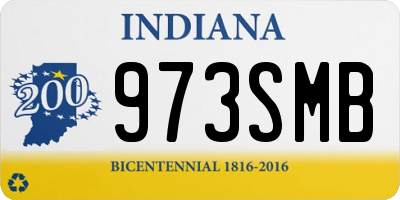 IN license plate 973SMB