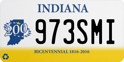 IN license plate 973SMI