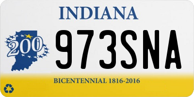 IN license plate 973SNA