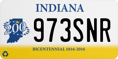 IN license plate 973SNR