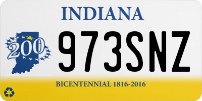 IN license plate 973SNZ