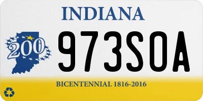 IN license plate 973SOA
