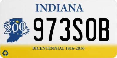 IN license plate 973SOB