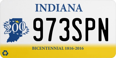 IN license plate 973SPN