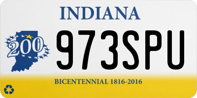 IN license plate 973SPU