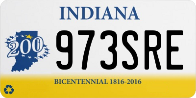IN license plate 973SRE