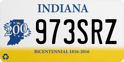 IN license plate 973SRZ